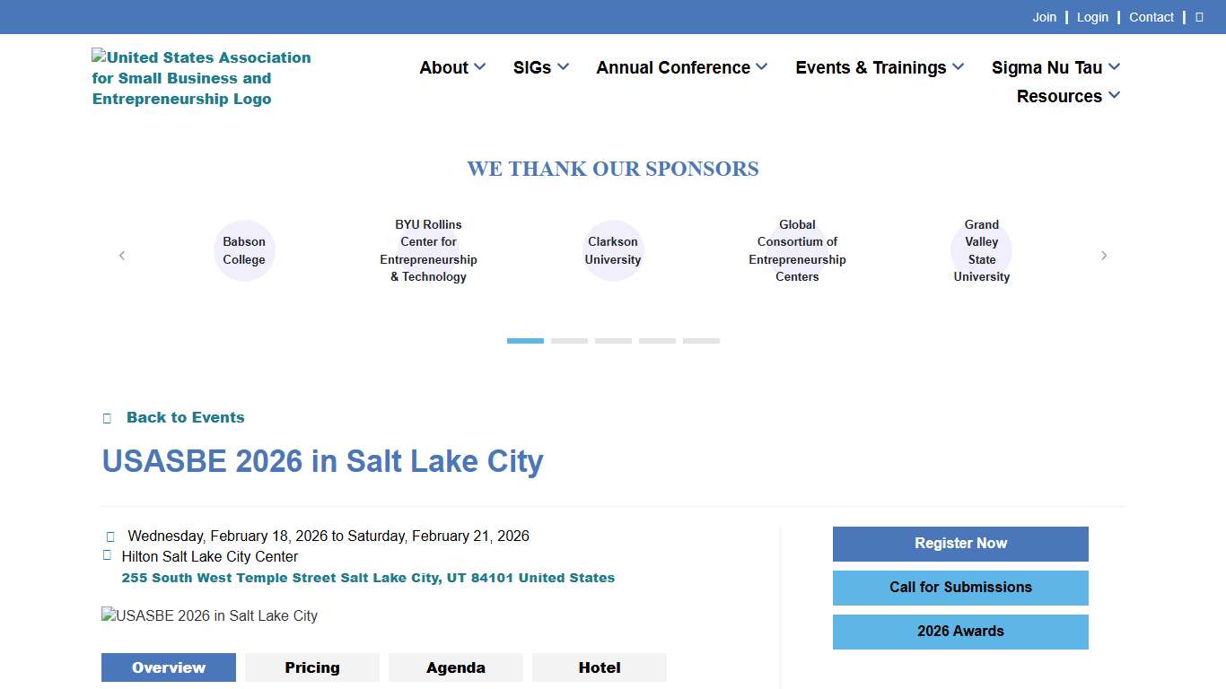 USASBE 2026 - United States Association for Small Business and Entrepreneurship